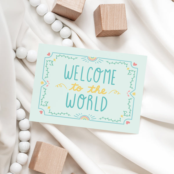 Welcome to the World Card - Boy