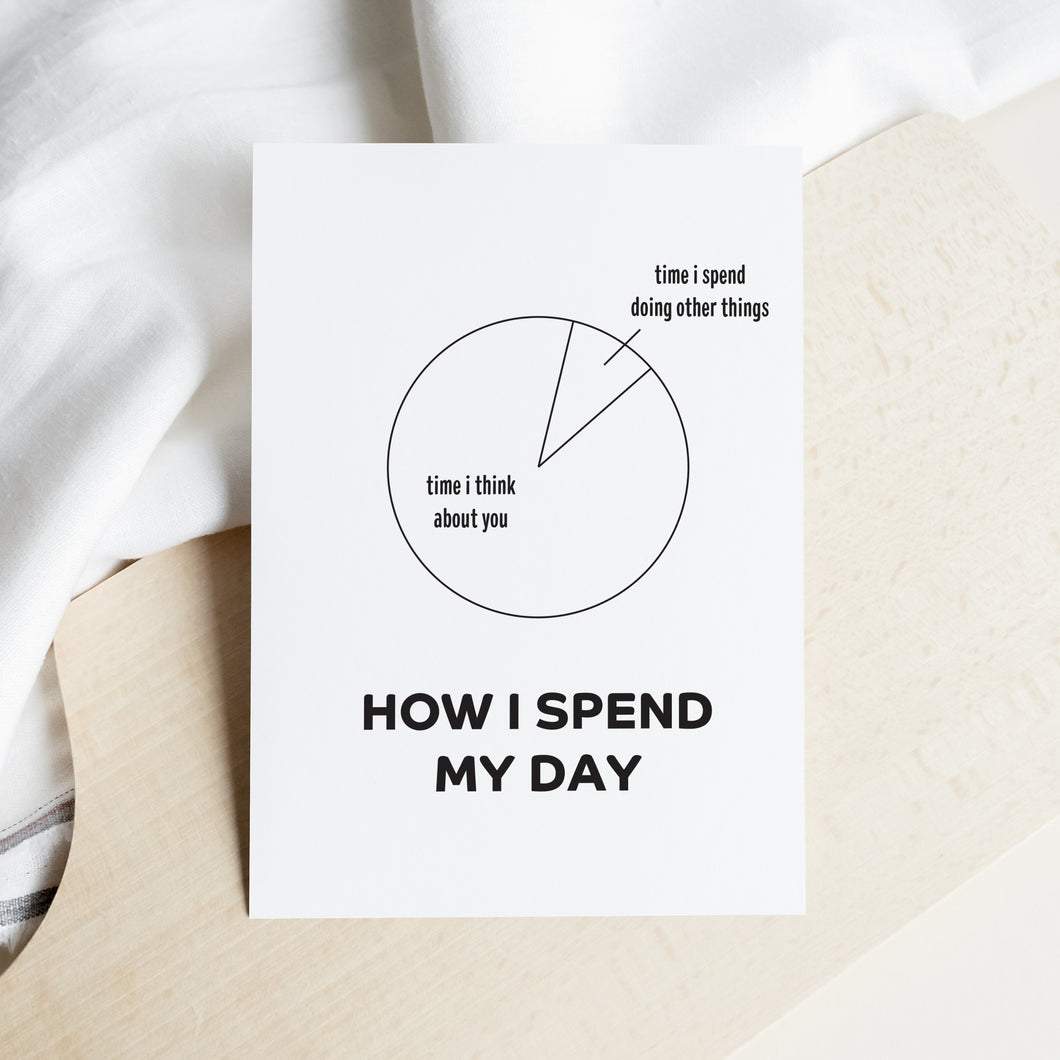 How I Spend My Day Card